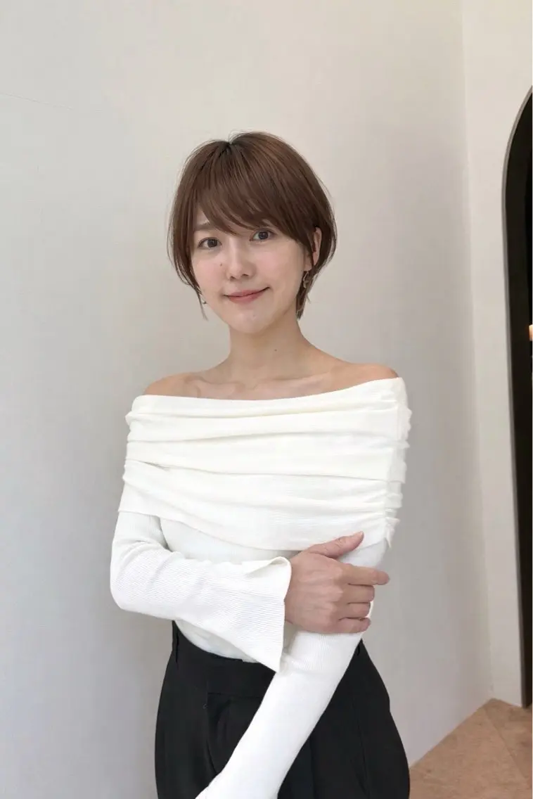 ショート カラー カット ヘアカラー トリートメント 佐藤優晟/カラー/ 癖毛ショート/表参道のヘアスタイル