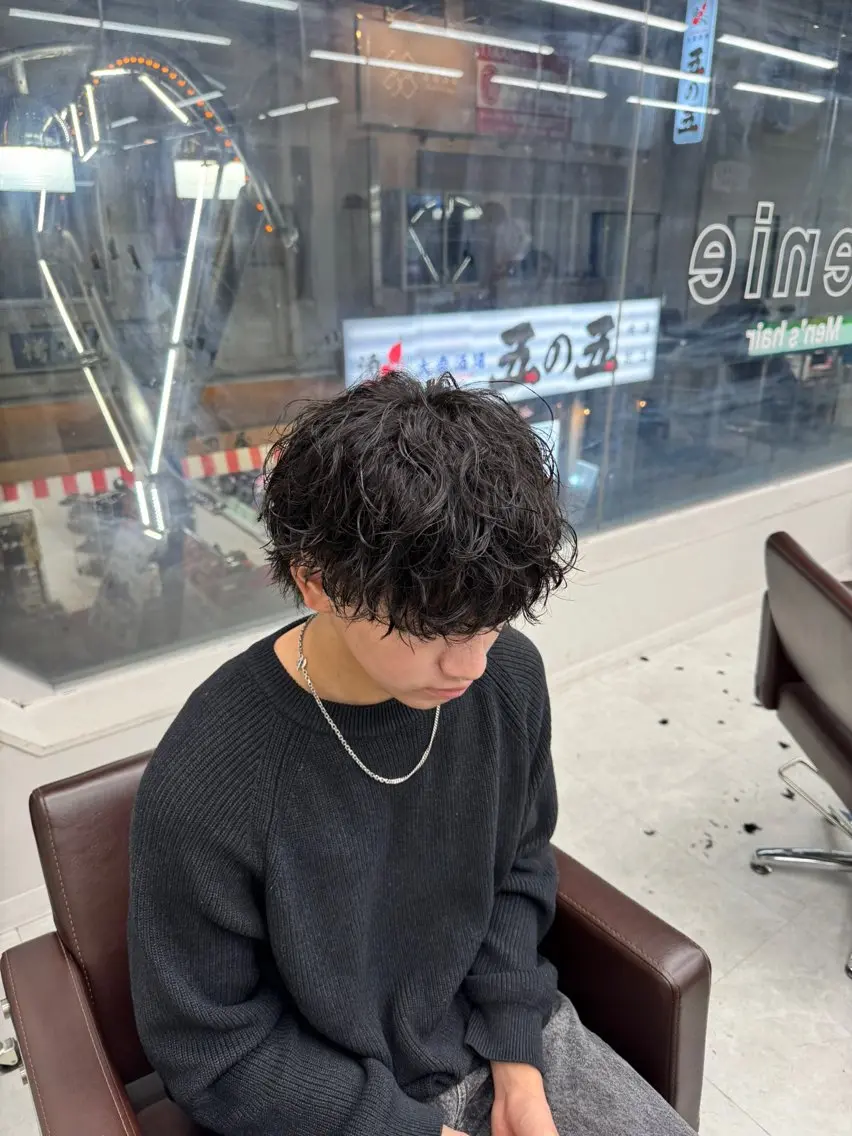 ショート パーマ メンズ カット パーマ メンズパーマ名人 TAKUMAのヘアスタイル