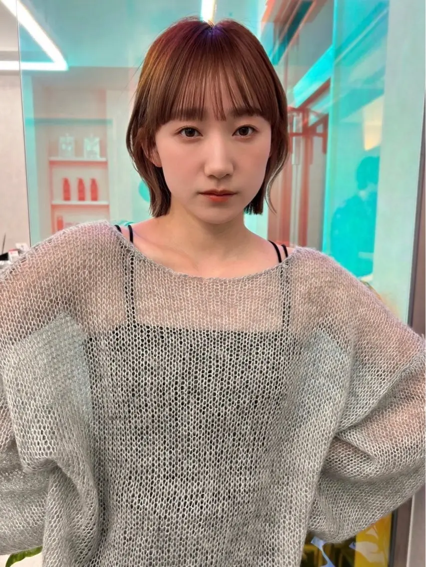 カラー カット ヘアカラー トリートメント 透明感カラー/レイヤ ーカット/須永さくらのヘアスタイル