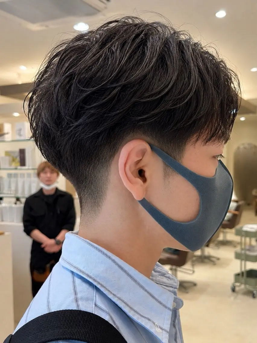 ショート パーマ メンズ カット パーマ イシカワ ユウタのヘアスタイル