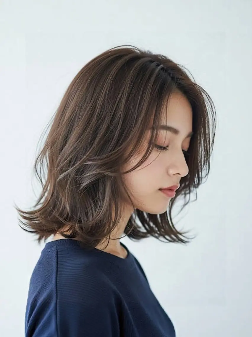 セミロング トリートメント 木下 旬起のヘアスタイル