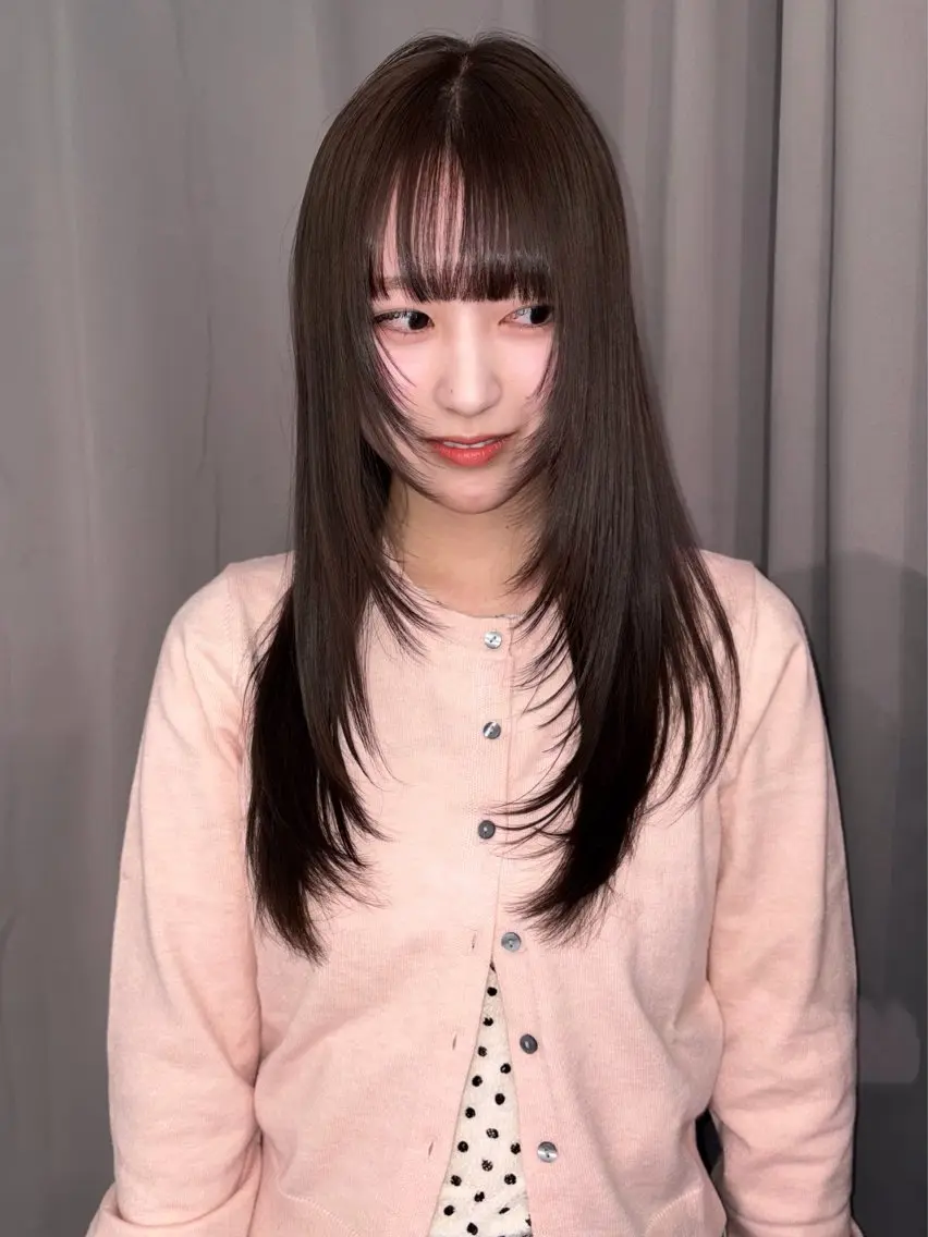 セミロング カット ヘアカラー ボブ/ダブルカラー/ 髪質改善/渋谷のヘアスタイル
