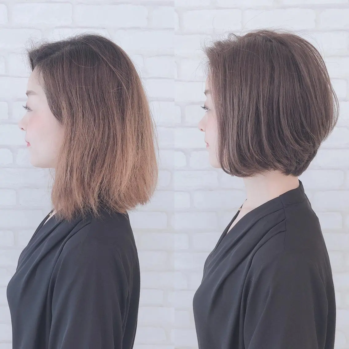 ミディアム カット ヘアカラー トリートメント アビリタ 警固のヘアスタイル