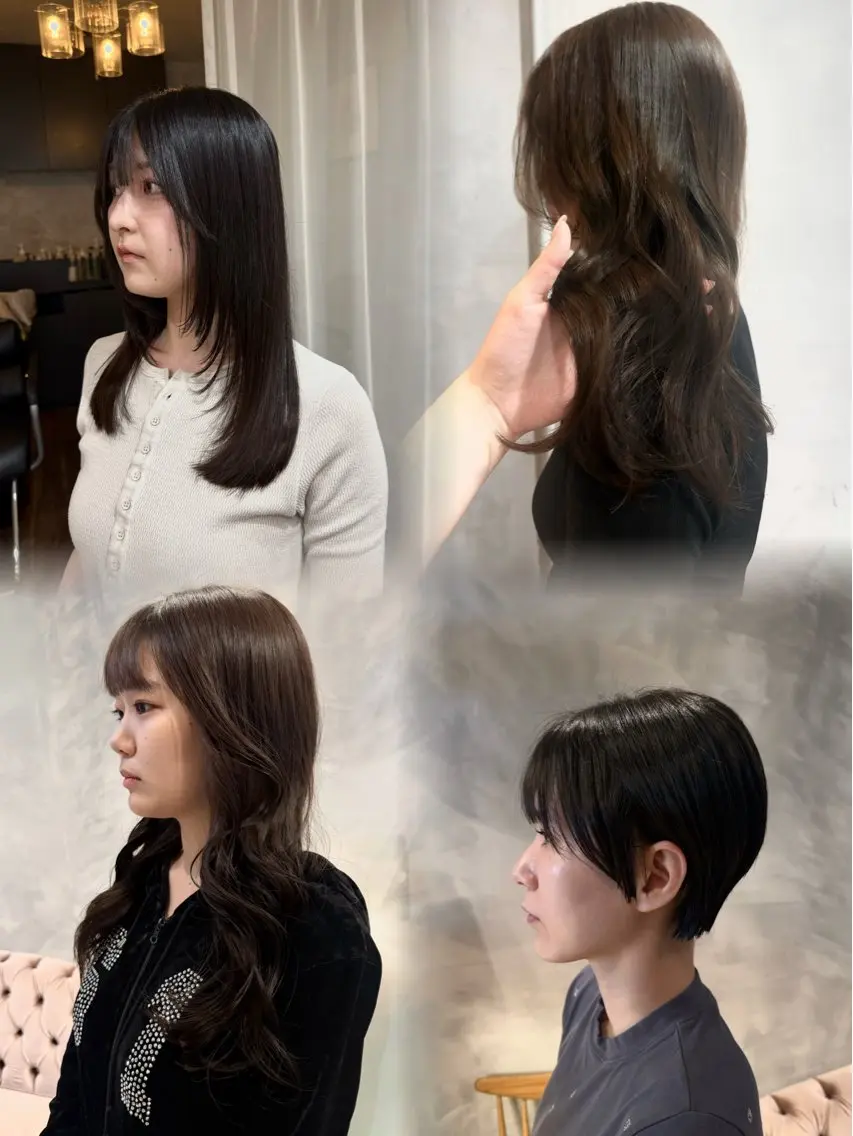 セミロング カット ヘアカラー 木村 心海☆明石のヘアスタイル