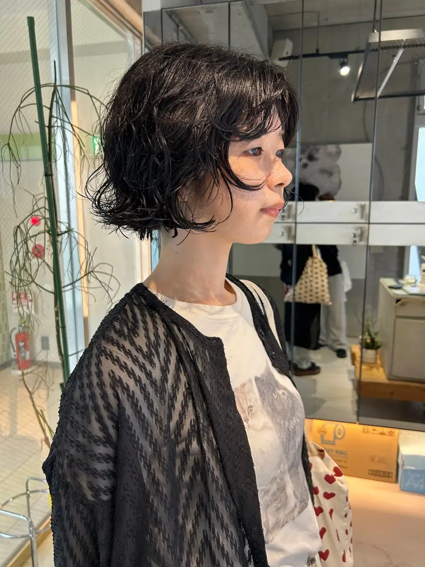 ショート パーマ ボブ baLon.fem/ 澤田 奈々子のヘアスタイル