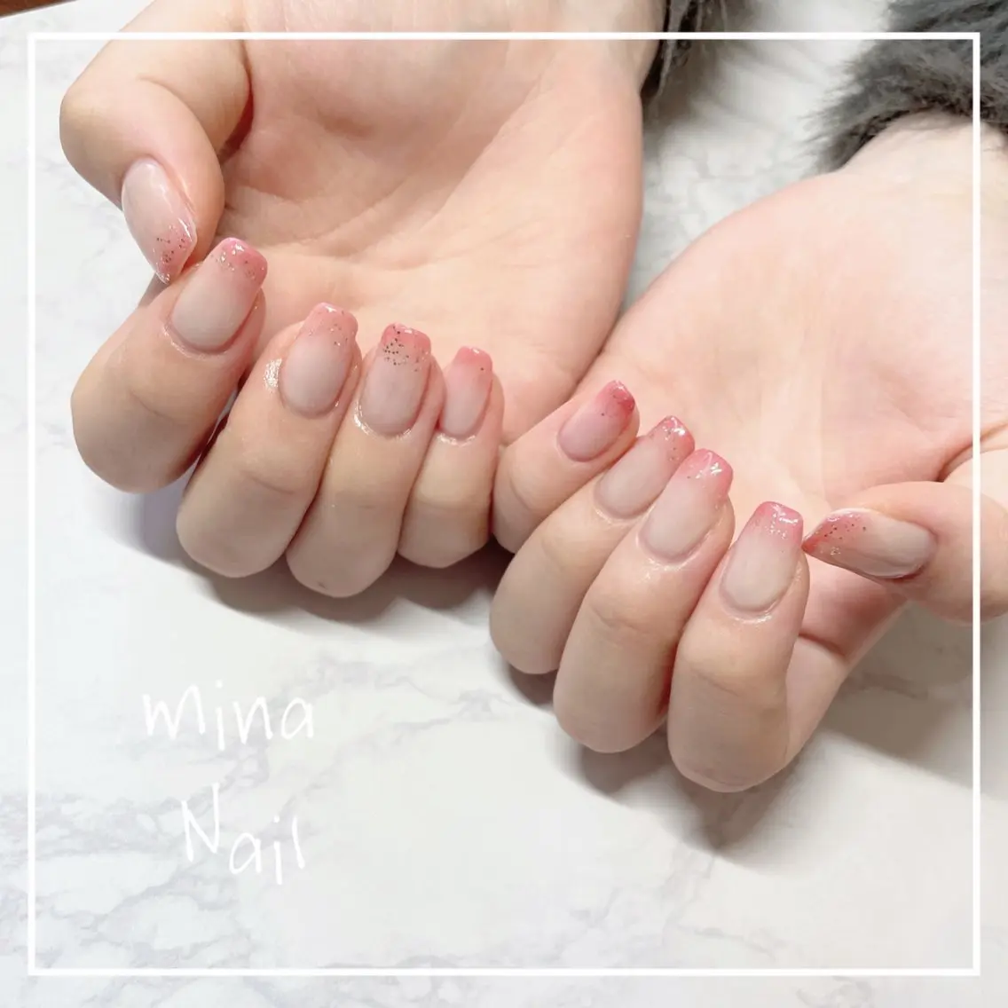 ネイル グラデーション ラメ(グリッター) mina Nailのネイルデザイン
