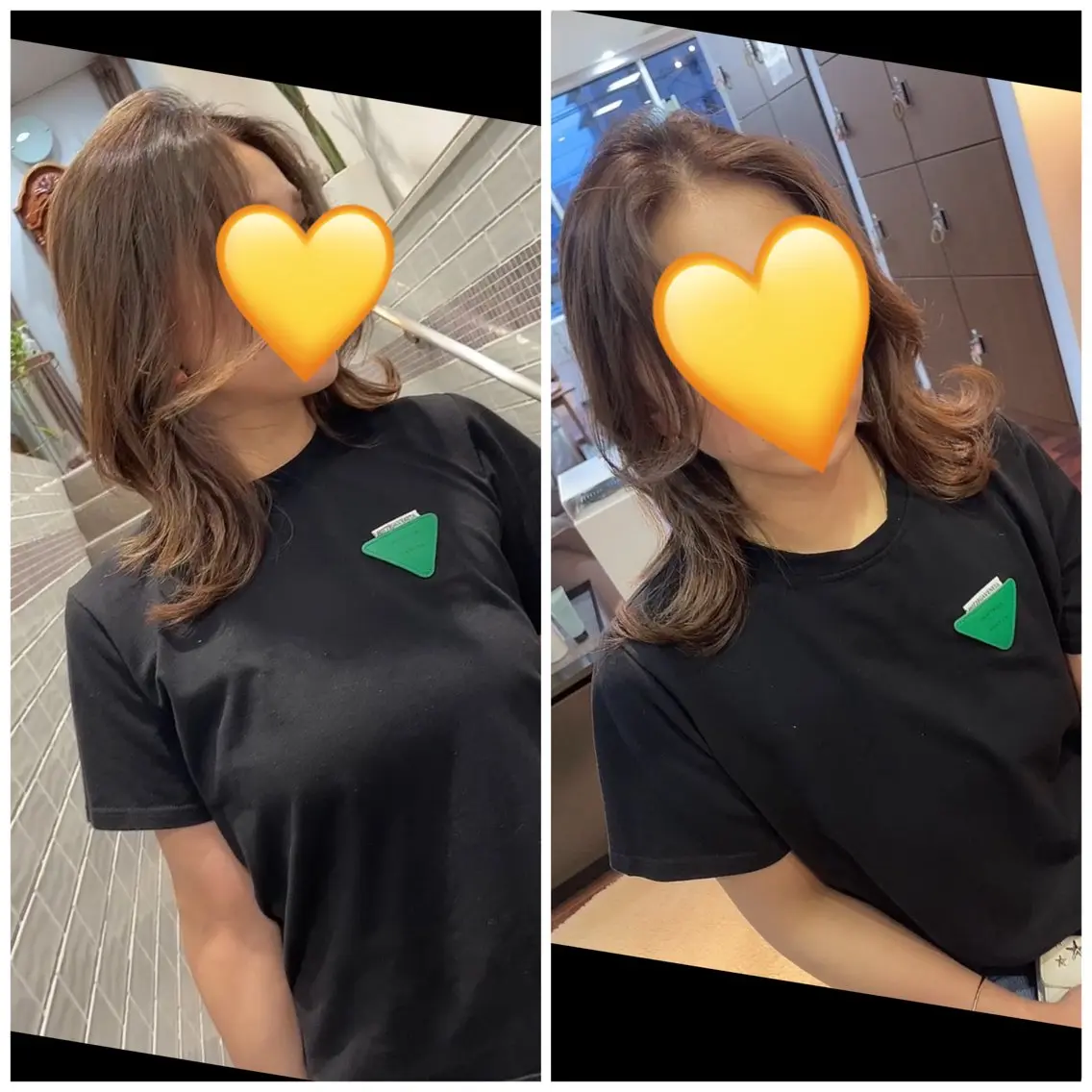 セミロング カラー グレージュ 韓国風ヘア 福見 美保のヘアスタイル