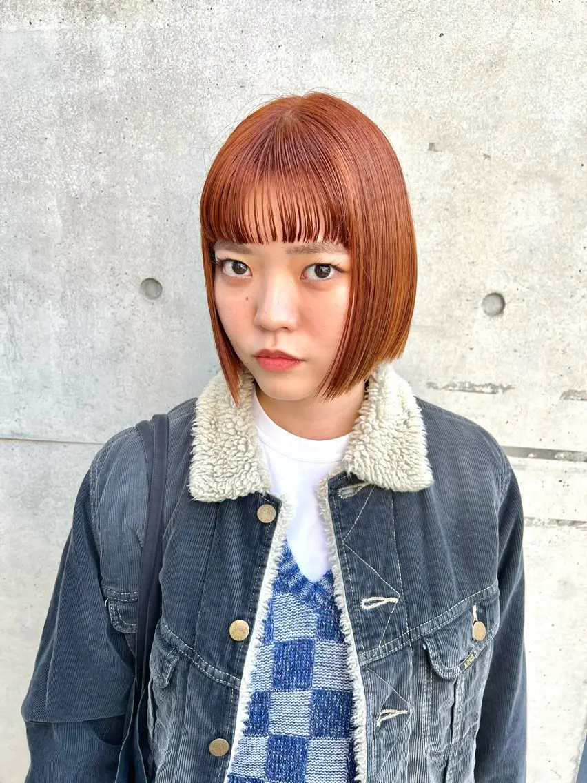 ミディアム カラー ヘアカラー トリートメント 宮川 日菜子のヘアスタイル
