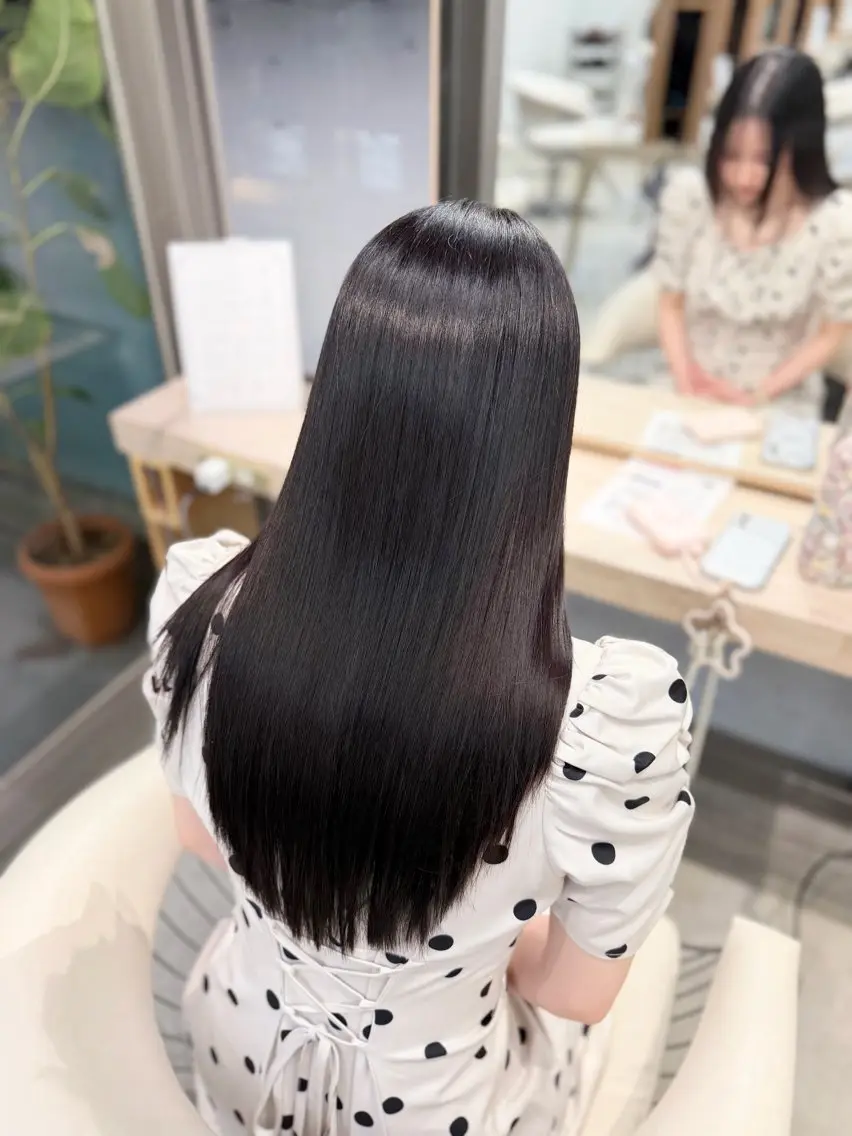 ロング カラー 髪質改善 トリートメント トリートメント 🩵艶髪✨ 優菜のヘアスタイル