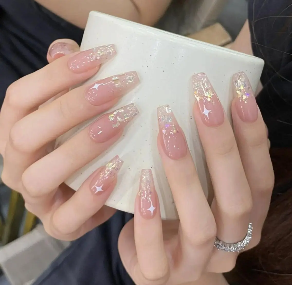 ネイル アートネイル 長さ出し ネイルチップ Queen‘s なんのネイルデザイン