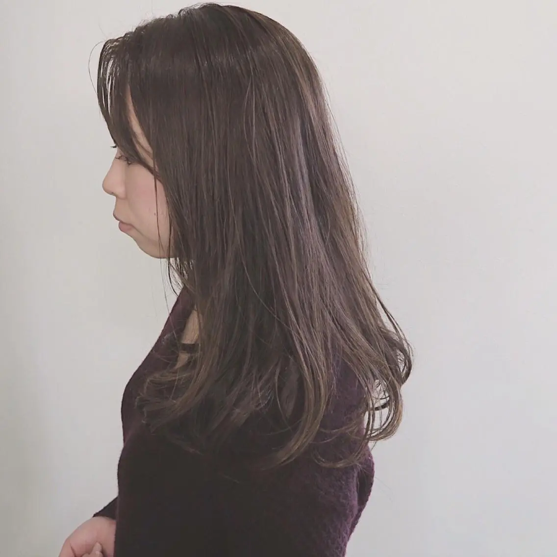 セミロング カラー 中川 竜誠のヘアスタイル