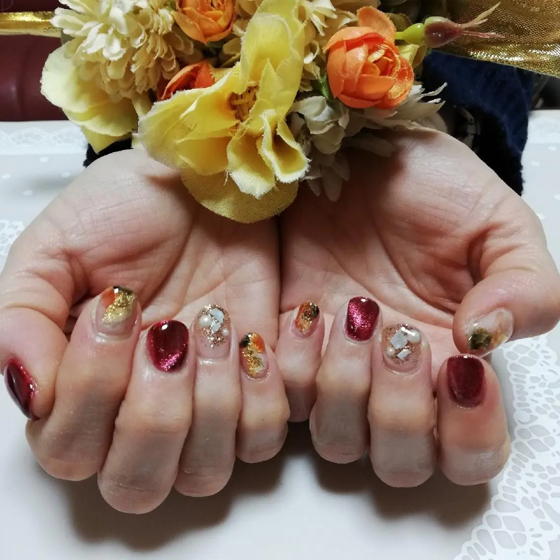 ネイル マグネットネイル ニュアンスネイル ネイル junkoのネイルデザイン
