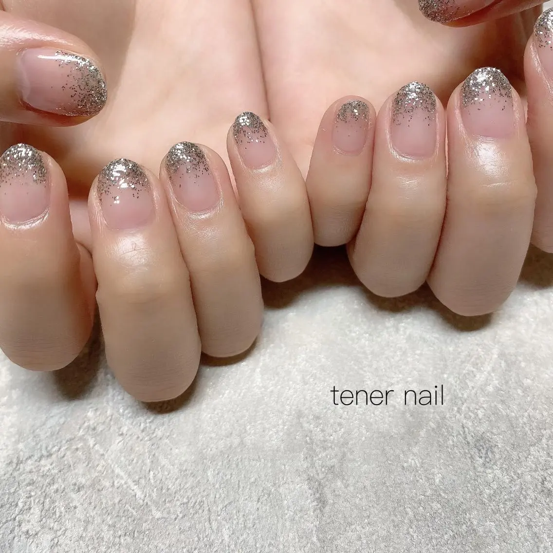 ネイル グラデーション ラメ(グリッター) ラメグラデーション テネルネイル tener nailのネイルデザイン