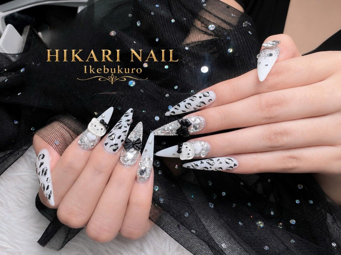 ネイル チークネイル 長さ出し フレンチネイル ガーリー ハロウィン ハンドネイル HikariNail Ikebukuroのネイルデザイン