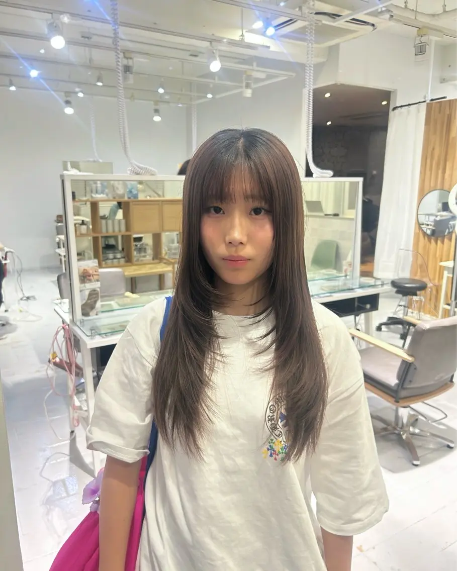 ロング 韓国ヘア ‎⟡.·KANA🐥のヘアスタイル