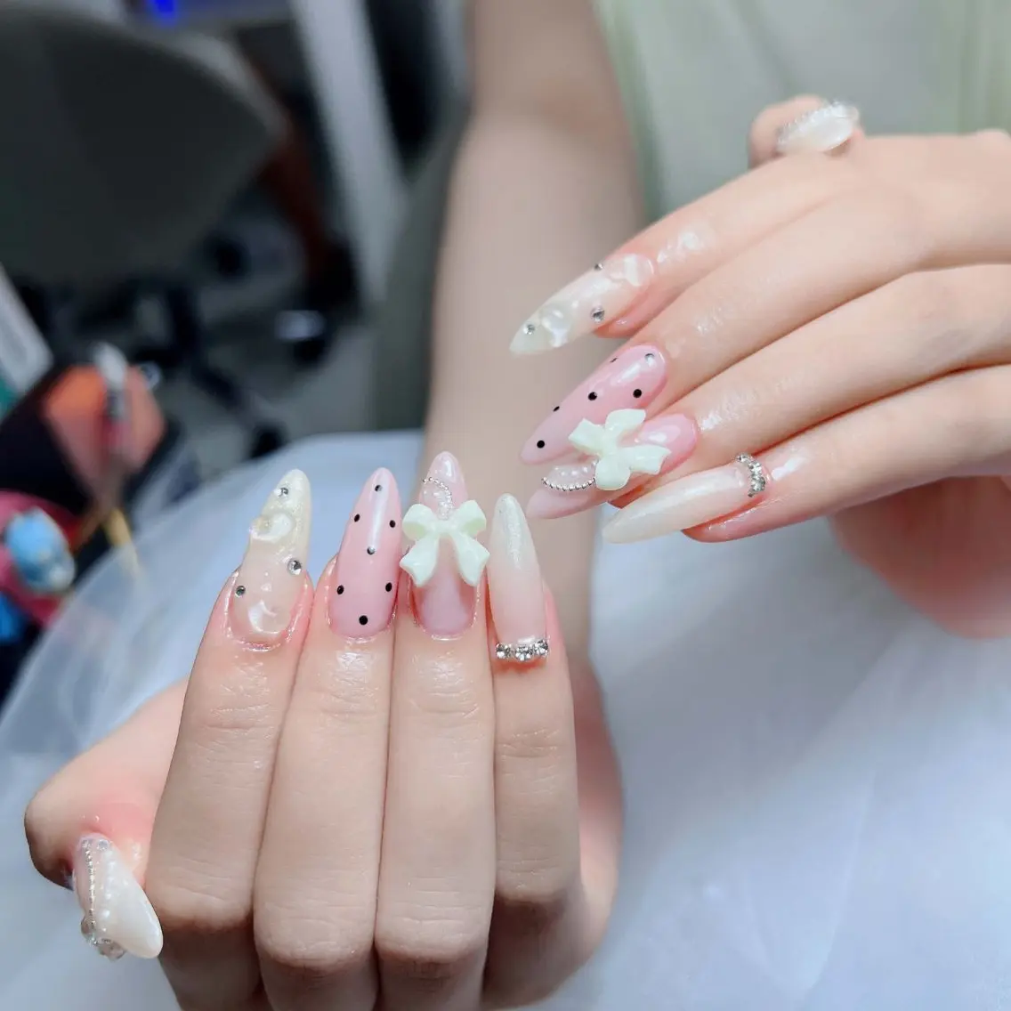 ネイル アートネイル 韓国ネイル 持ち込み ワンホンネイル ハンドネイル Lenie Nail Salonのネイルデザイン
