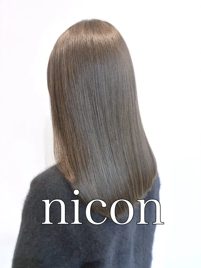 セミロング カット ヘアカラー トリートメント ヘッドスパ 髪質改善 髪質改善カラーのヘアスタイル
