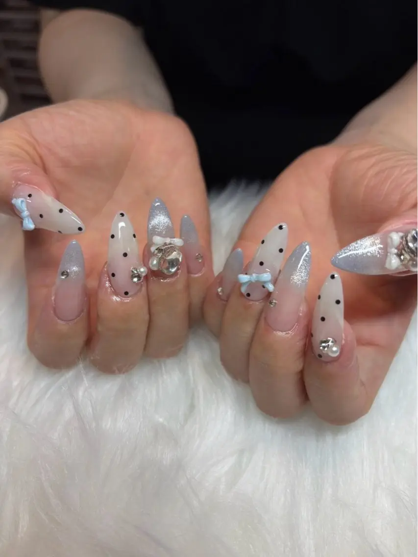 ネイル ドット マグネットネイル ワンホンネイル ハンドネイル nailsalon popoのネイルデザイン