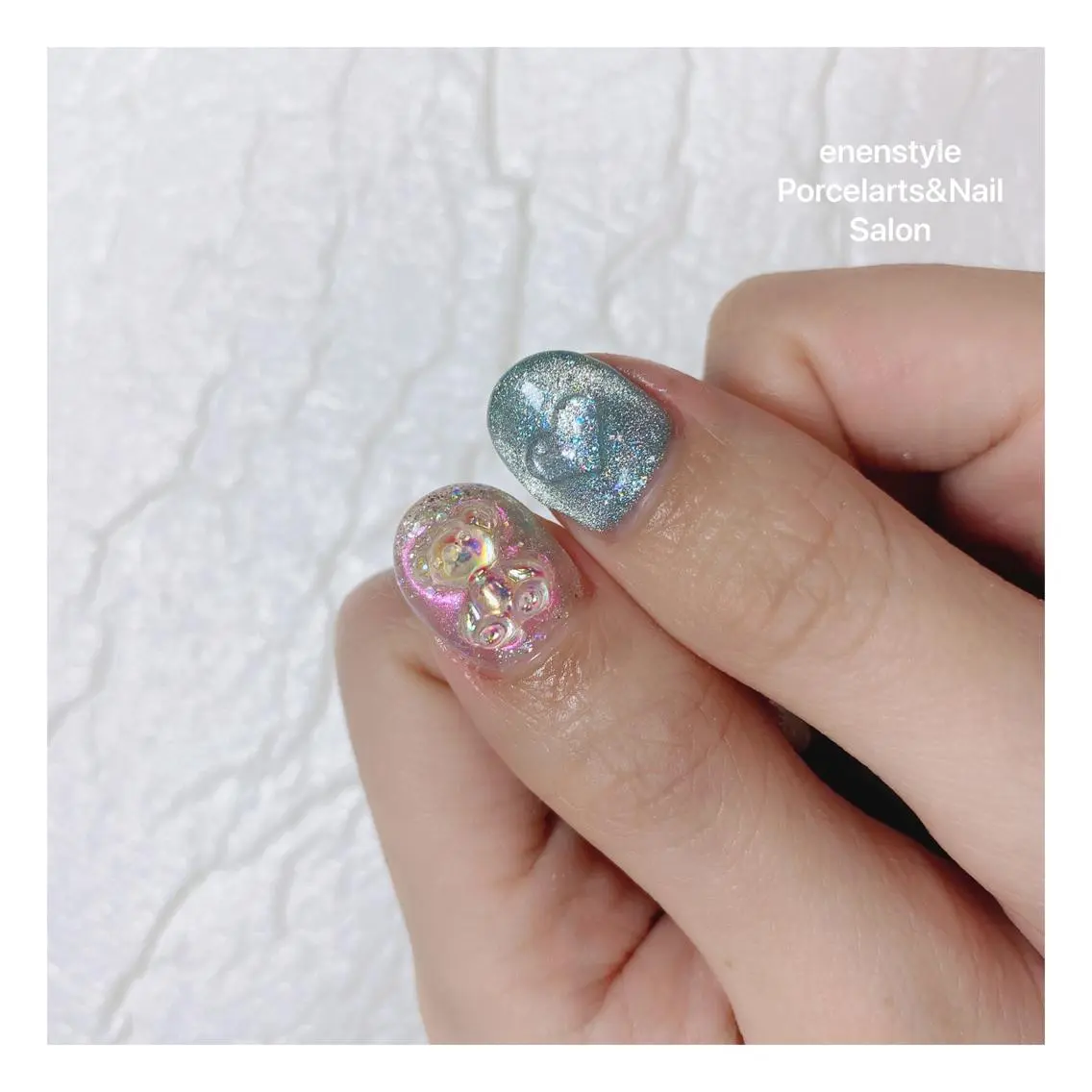 ミディアム ネイル ハンドネイル 🐾enen style 🐾のネイルデザイン