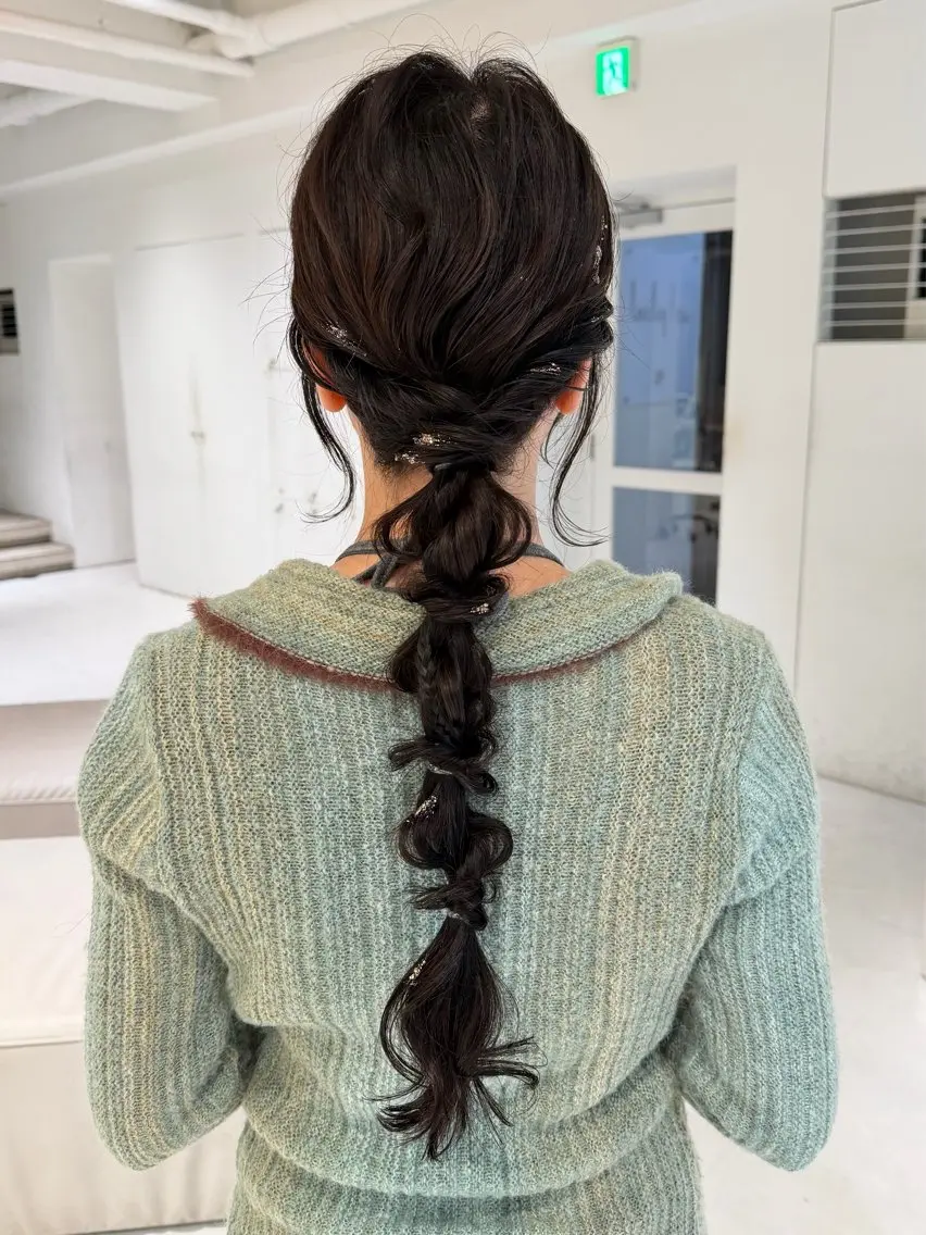 ロング ヘアアレンジ ヘアセット loely 💞miyuのヘアスタイル