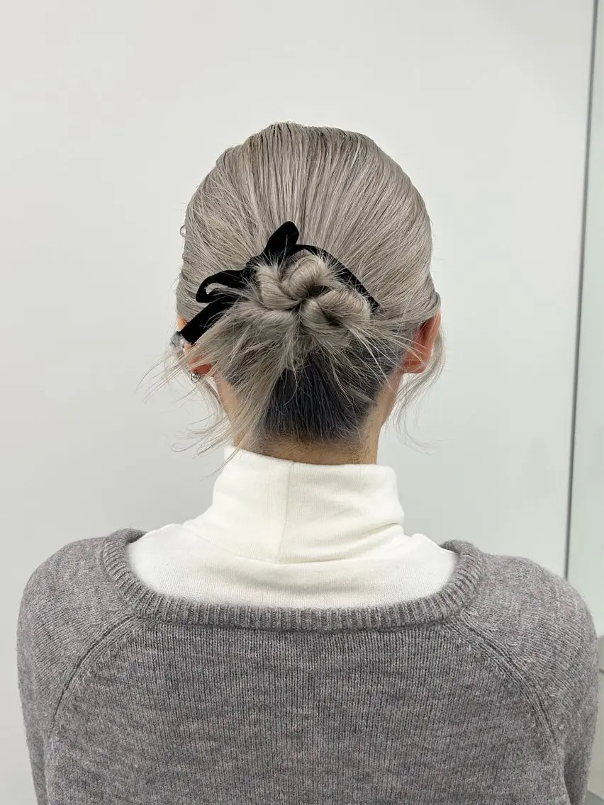 ショート ヘアアレンジ ボブ ヘアセット 韓国ヘア/顔周り ヘアセット/加藤優里のヘアスタイル