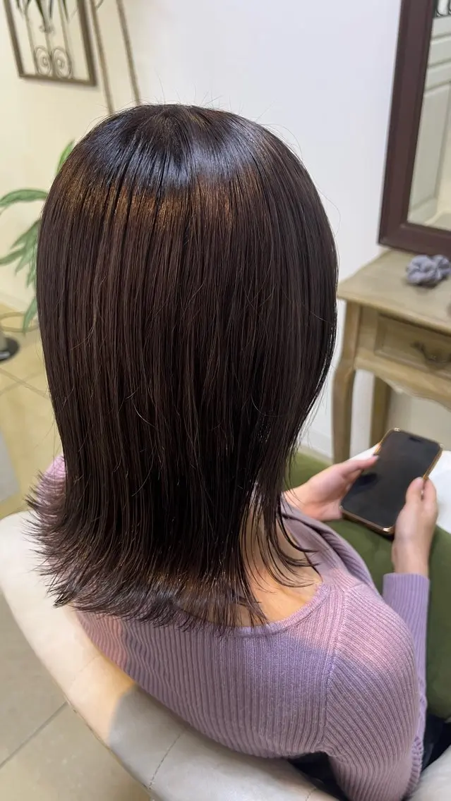 ミディアム ヘアカラー トリートメント eMuエミュ‪ ¨̮⃝ayakaのヘアスタイル