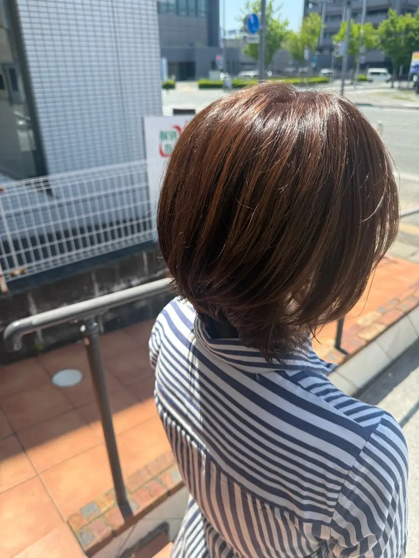 カラー ブラウンカラー ヘアカラー S.O.L おうたのヘアスタイル