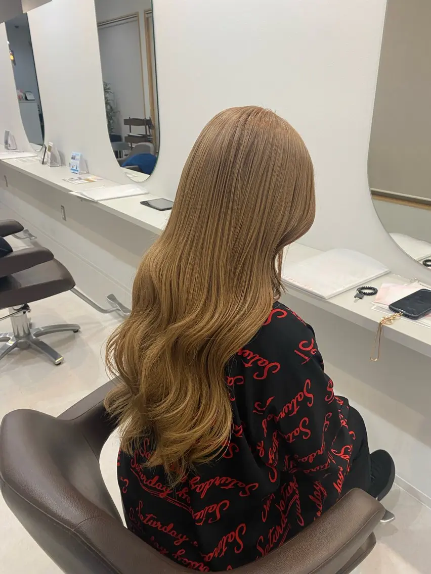 ロング ヘアカラー 藤井 拓也のヘアスタイル
