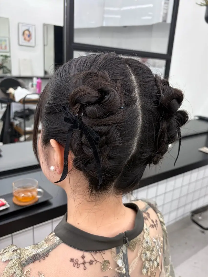 ショート ヘアアレンジ 結婚式・ブライダル ヘアセット 🍊あすか🍊 JILLSTUDIOのヘアスタイル