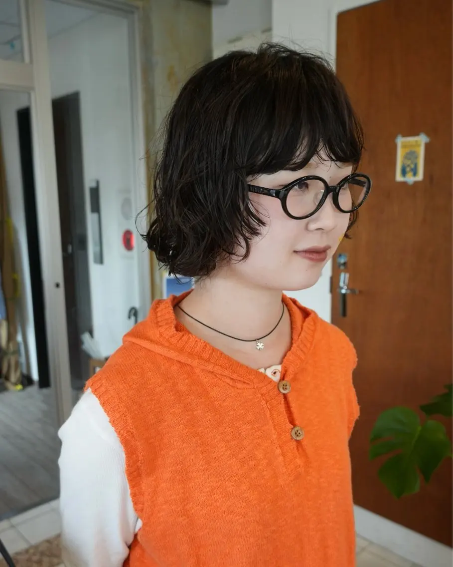 ショート パーマ ウチミズ サヤカのヘアスタイル