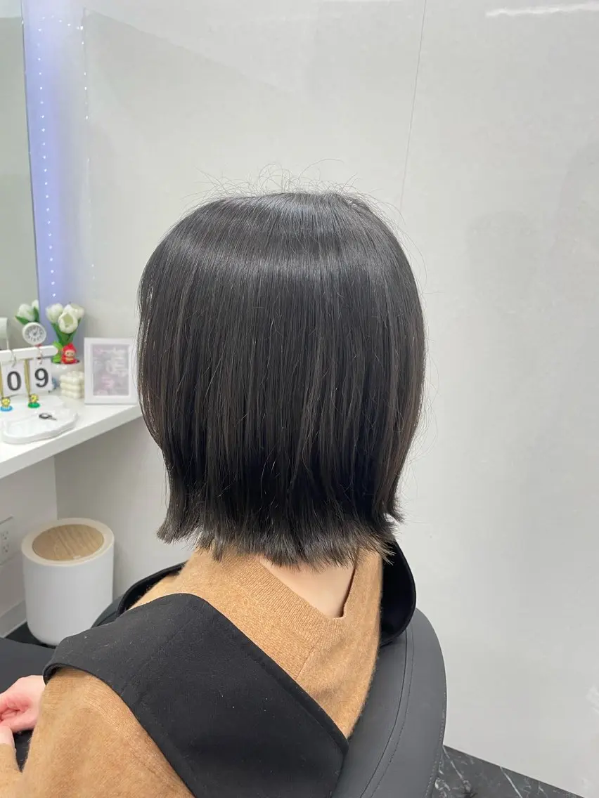 ミディアム カラー 透明感カラー グレージュ オリーブグレージュ オリーブグレー Blue/博多/ 水口莉沙のヘアスタイル