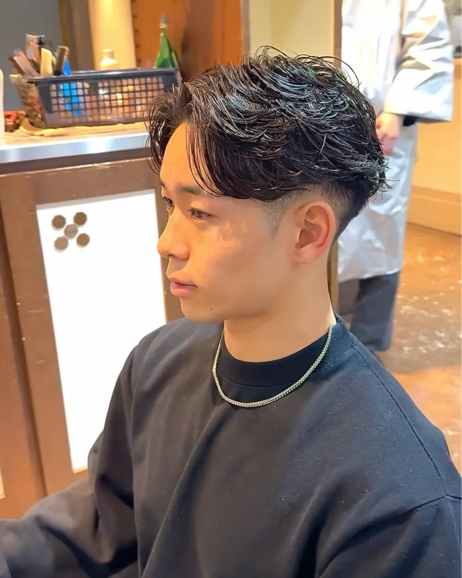 メンズ カット パーマ 原田 黎也のヘアスタイル