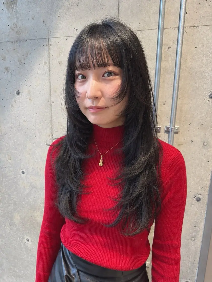 ロング カラー レイヤーカット カット ヘアカラー トリートメント ヘアセット 〽️magico/ ウルフDaiki〽️のヘアスタイル