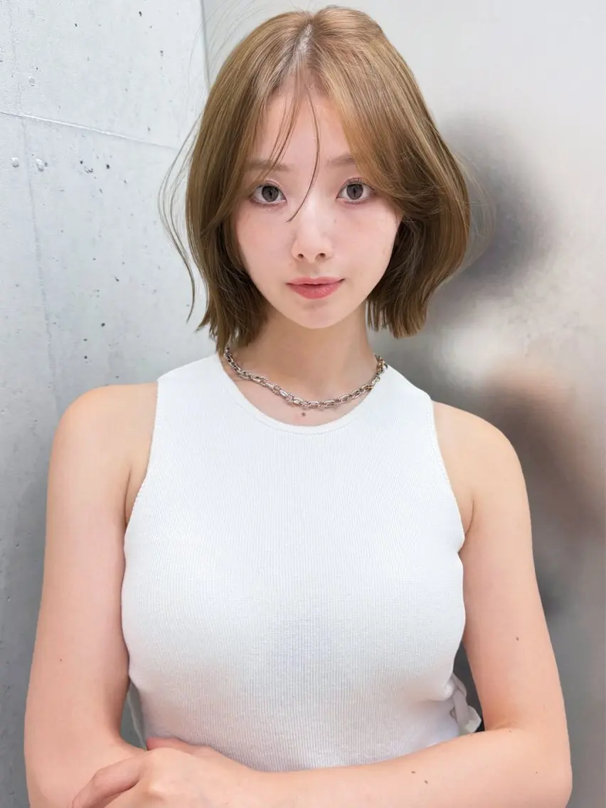 ショート ボブレイヤー ボブ レイヤーカット 戸張 翔太のヘアスタイル