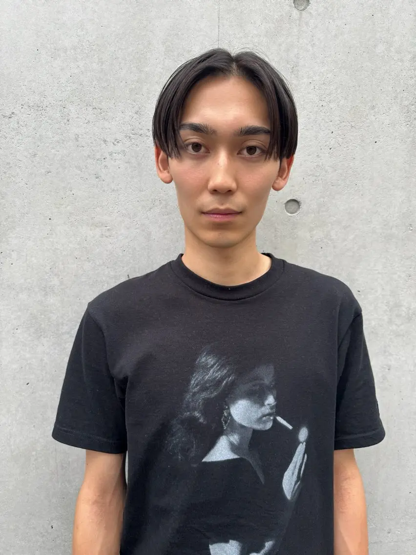 ショート メンズ センターパート 神田橋 翔太郎のヘアスタイル