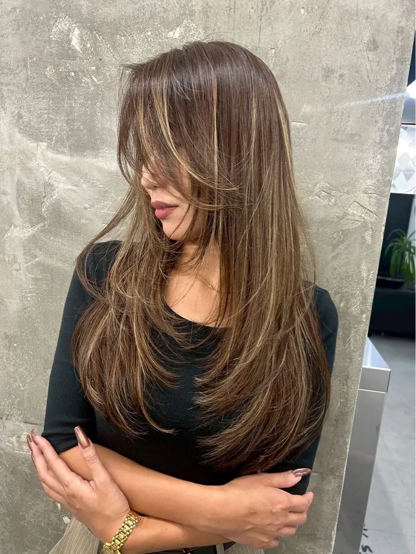 ロング カット 釘本 聖章のヘアスタイル