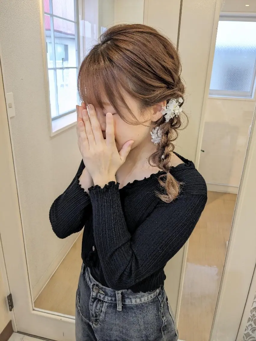 ヘアアレンジ ミディアム ヘアセット miku ヘアセット/着付けのヘアスタイル