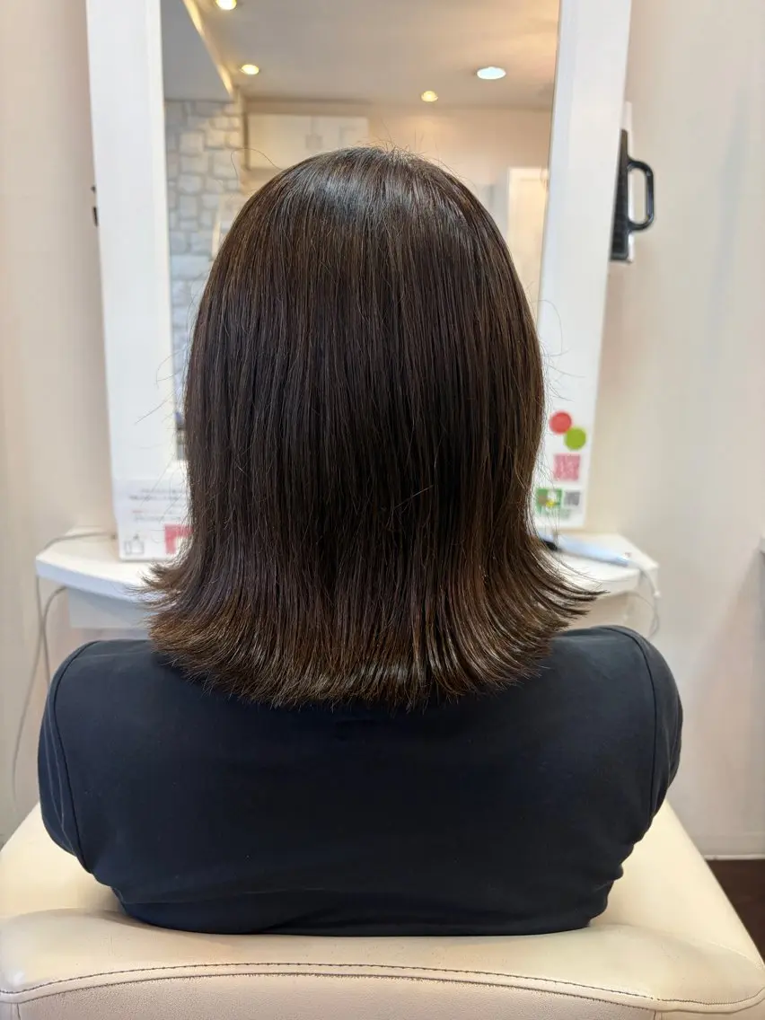ミディアム ヘアカラー トリートメント 秋山 麗奈のヘアスタイル