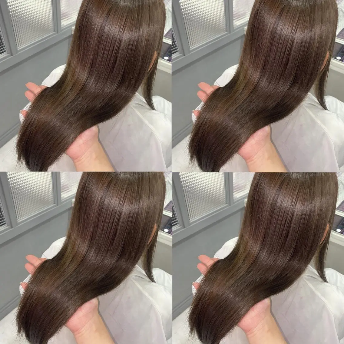 セミロング カラー カット ヘアカラー トリートメント 髪質改善×矯正🫧 韓国ヘアasamiのヘアスタイル