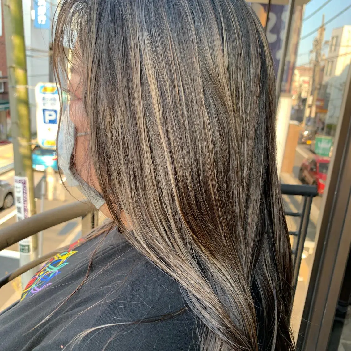 ロング カラー enx天王町店 伊藤 愛央のヘアスタイル