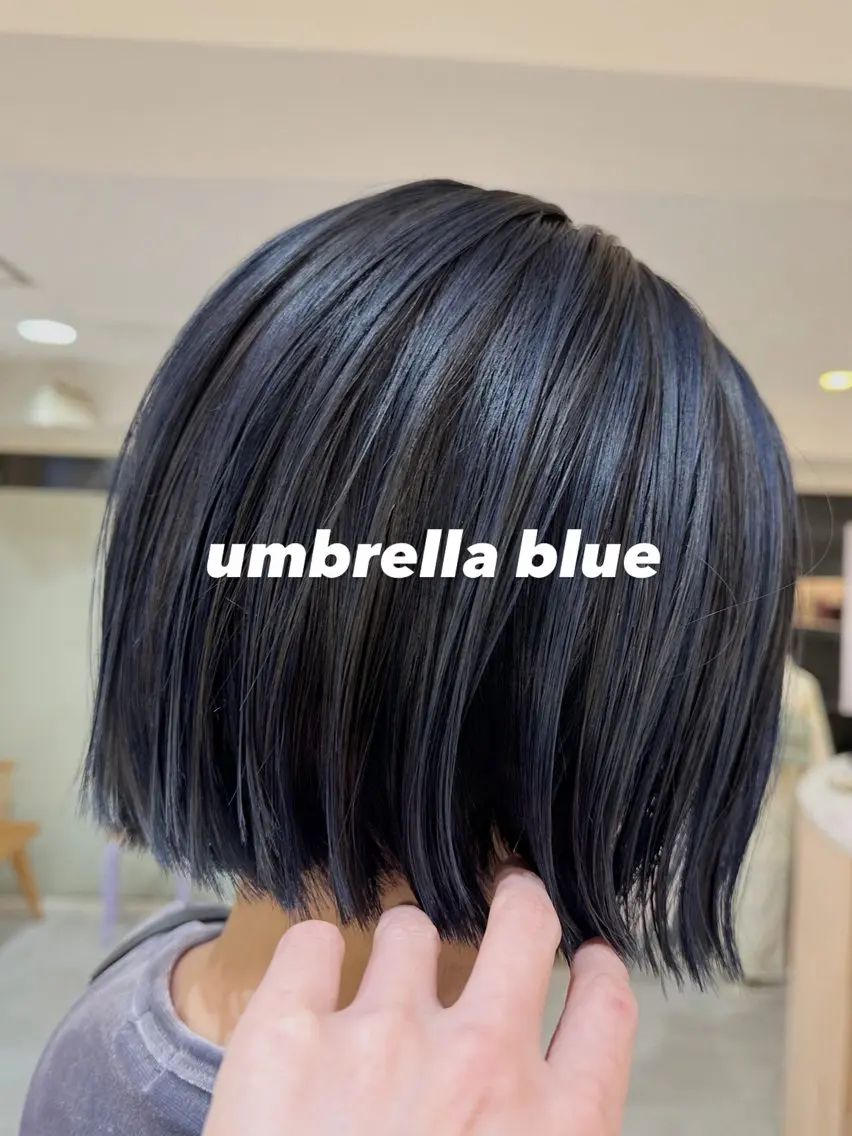ショート カラー ブルーカラー デザインカラー ボブ 銀座/レイヤー ハイライト/MAMIのヘアスタイル
