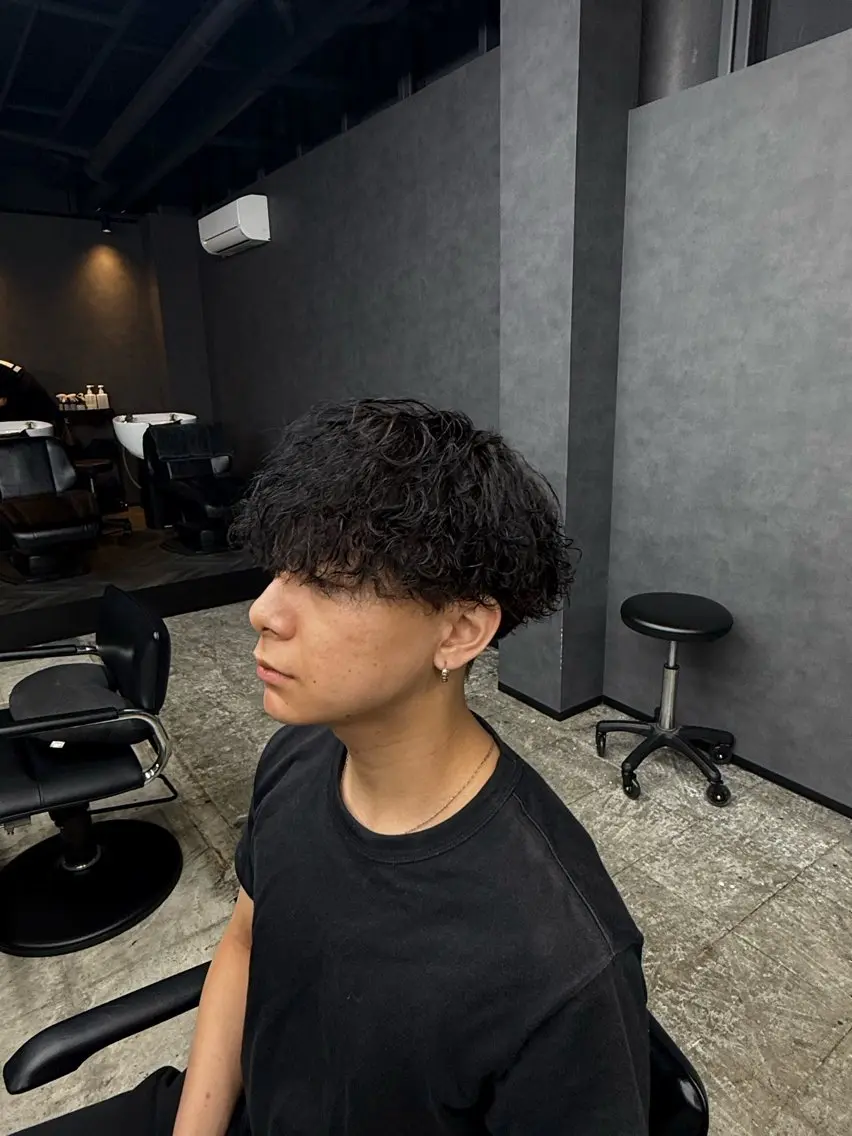 ミディアム ミディアムパーマ 千葉 優斗のヘアスタイル
