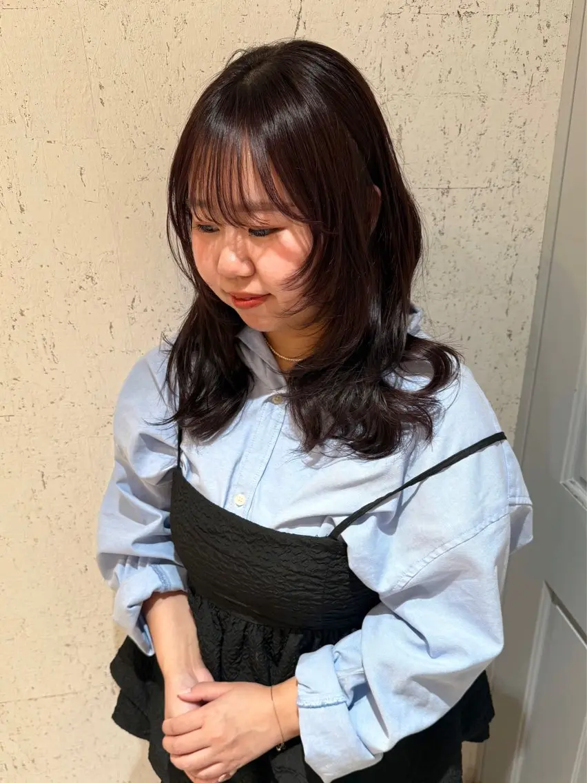 ミディアム カラー 似合わせカット カット ヘアカラー トリートメント mai / linoah˚✧のヘアスタイル