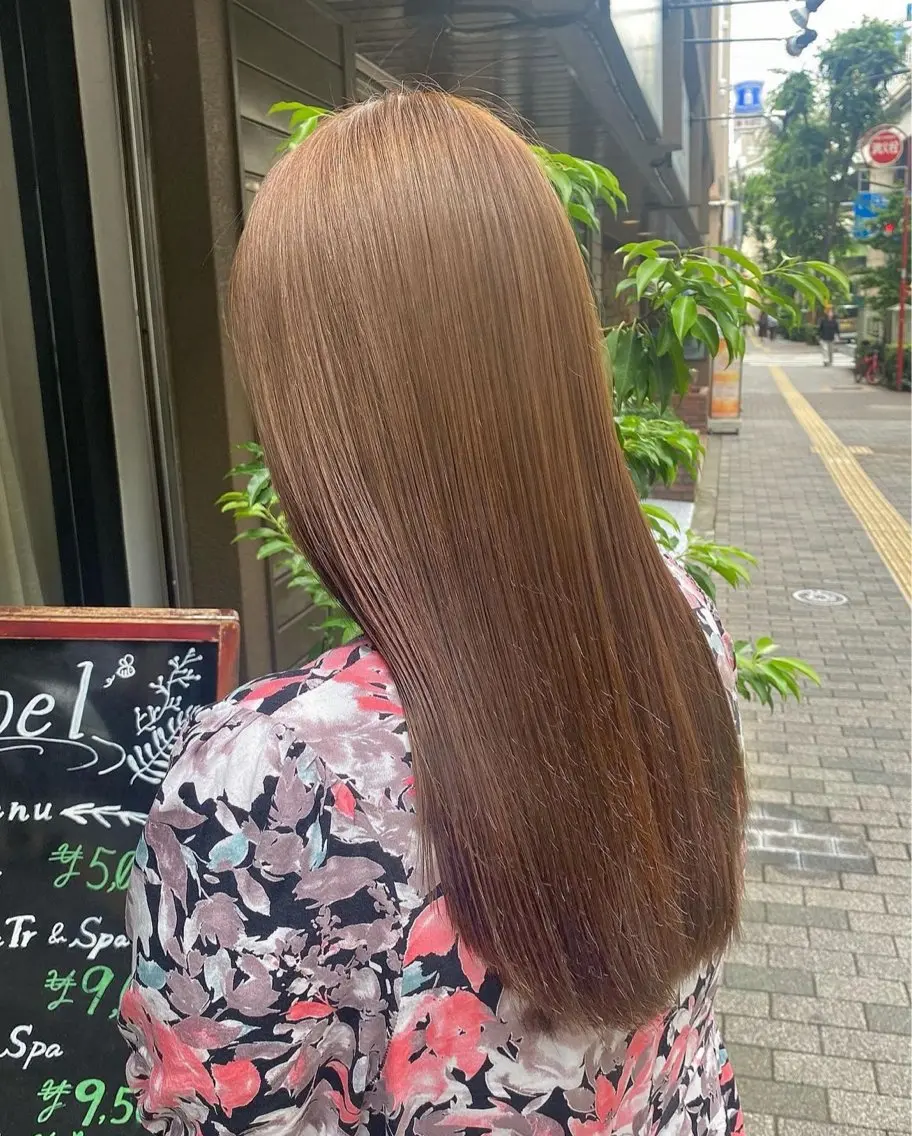 ロング カラー ベージュカラー 透明感カラー ✨レディースカット モデル募集✨イブキのヘアスタイル