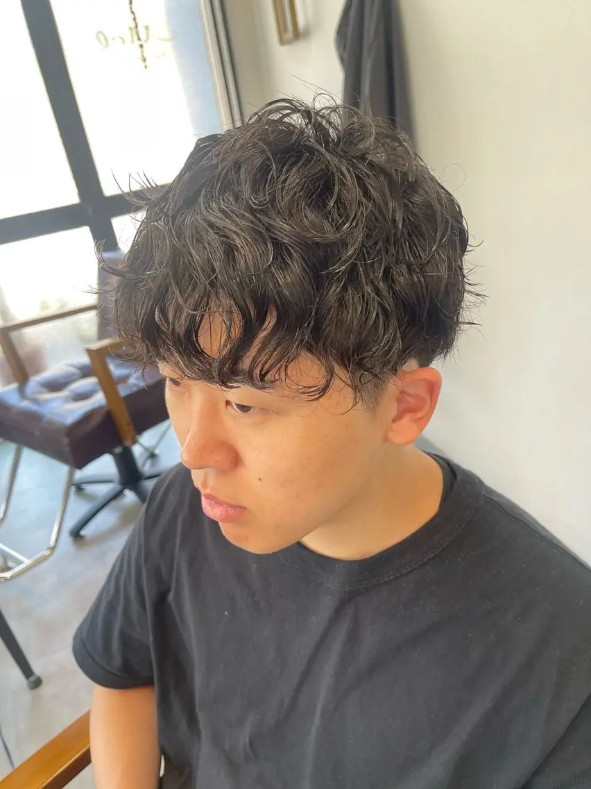 パーマ メンズ カット パーマ トリートメント シノザキ キナのヘアスタイル