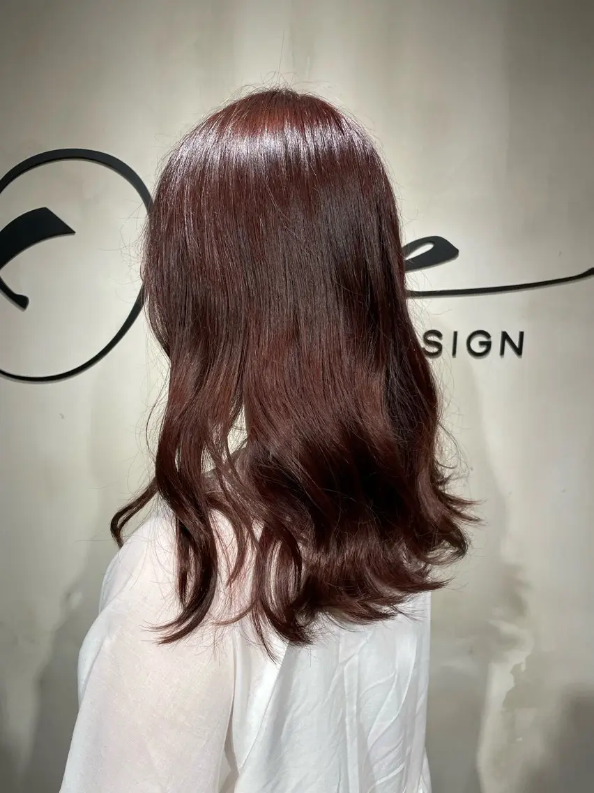 セミロング カラー ラベンダーカラー ピンクカラー ピンクラベンダー 艶感/レイヤーカット 🌐Taketoのヘアスタイル