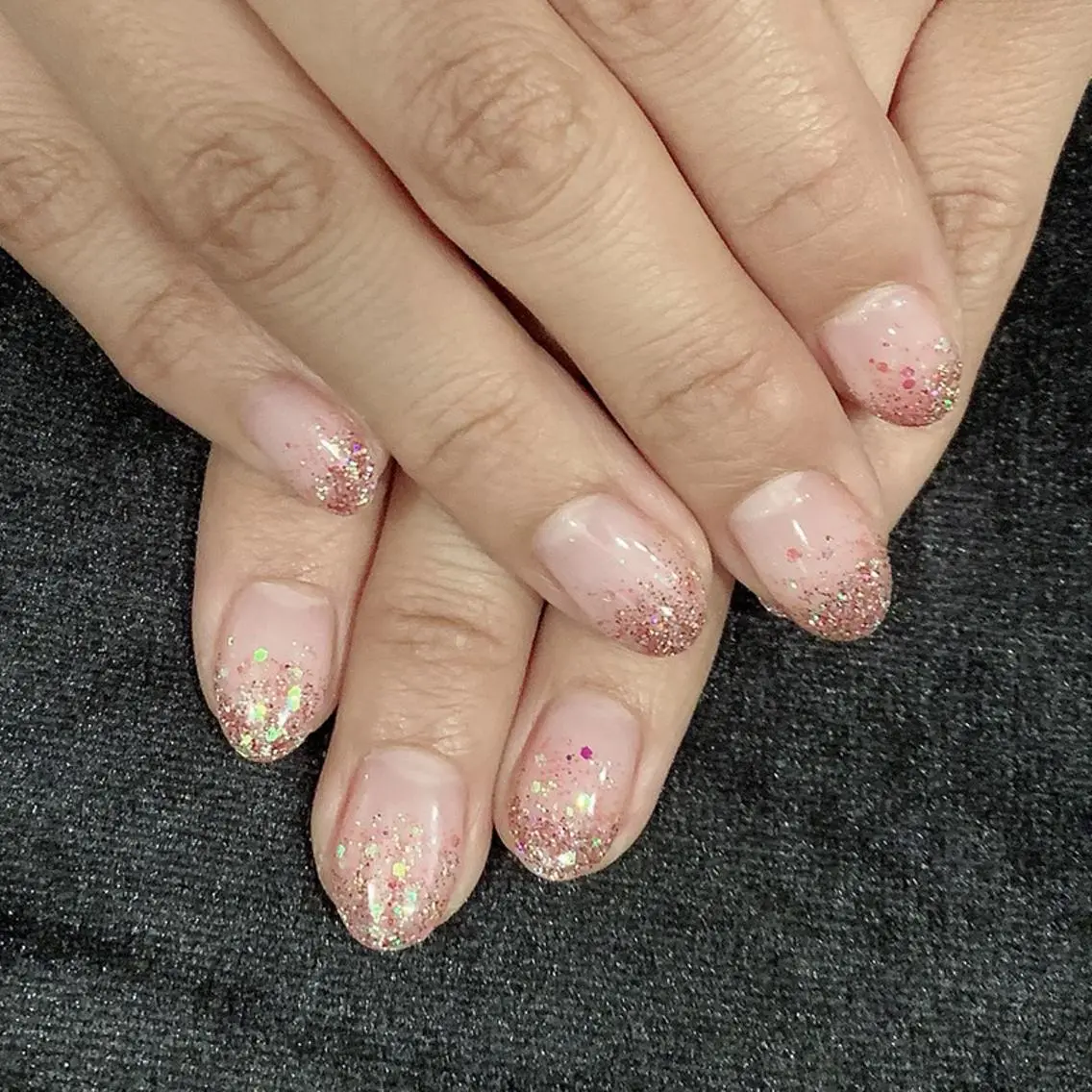 ネイル グラデーション ラメ(グリッター) ラメグラデーション Nailsalon G.S.F Hisaのネイルデザイン