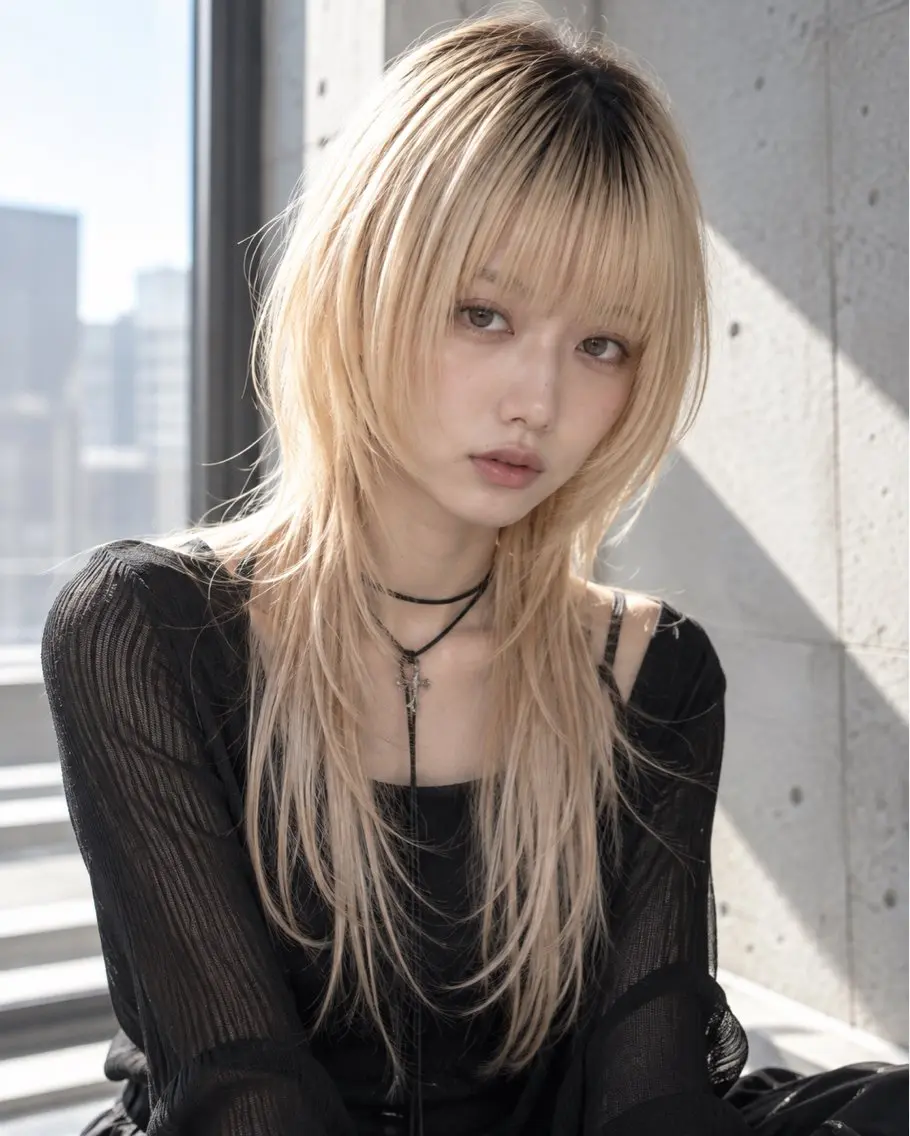 ロング カラー ブリーチリタッチ|ハ イトーン|NAGIのヘアスタイル