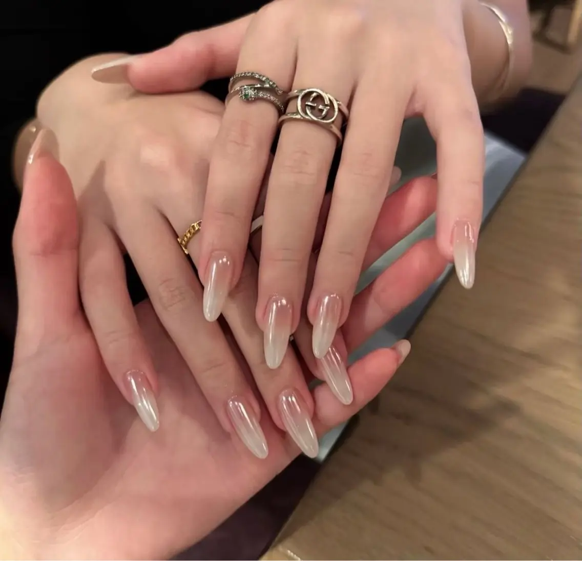 ネイル 長さ出し フレンチネイル グラデーション 韓国ネイル ロングネイル ハンドネイル Josie nail salonのネイルデザイン