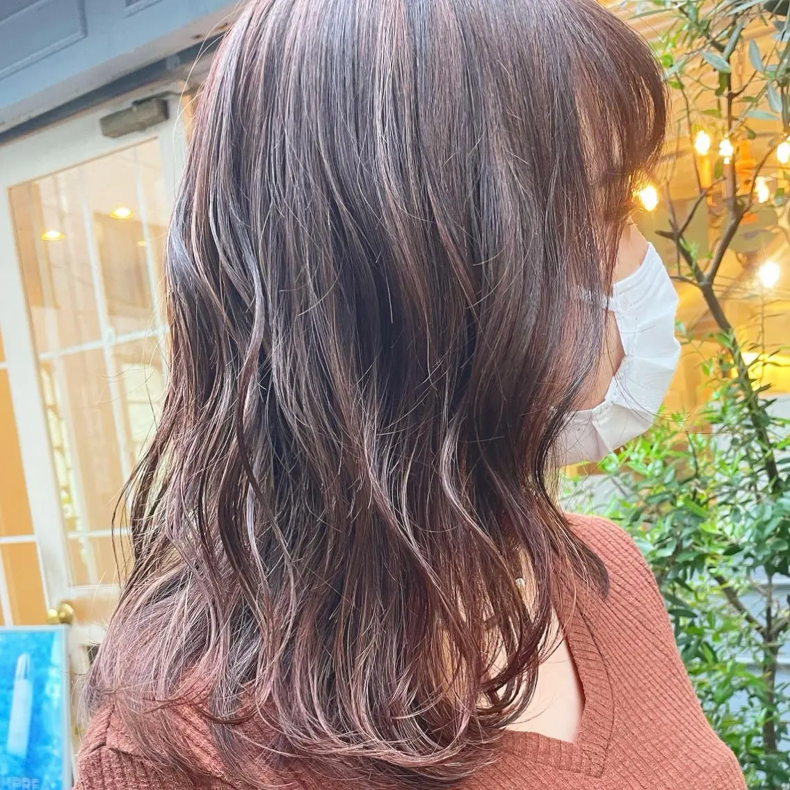 セミロング カラー ヘアアレンジ ヘアカラー ハイトーンピンク🍑 ブリーチ🍑RINAのヘアスタイル